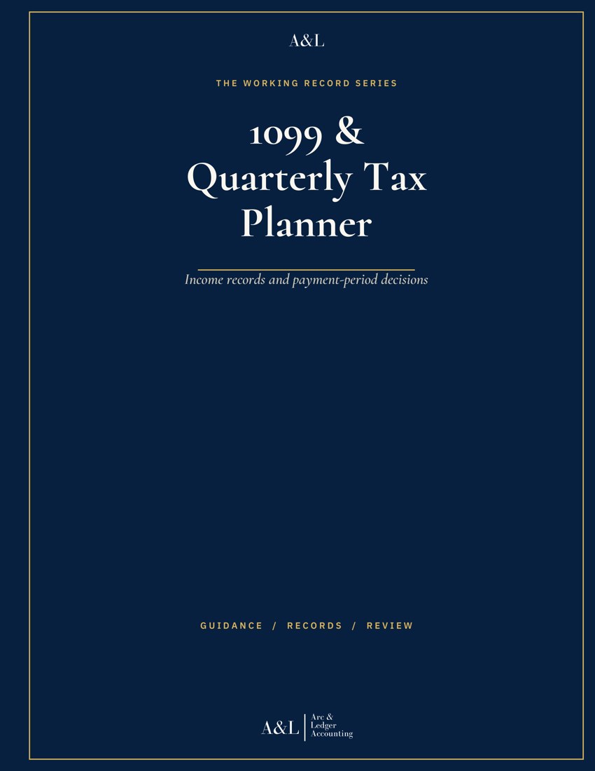 1099 & Quarterly Tax Planner front cover