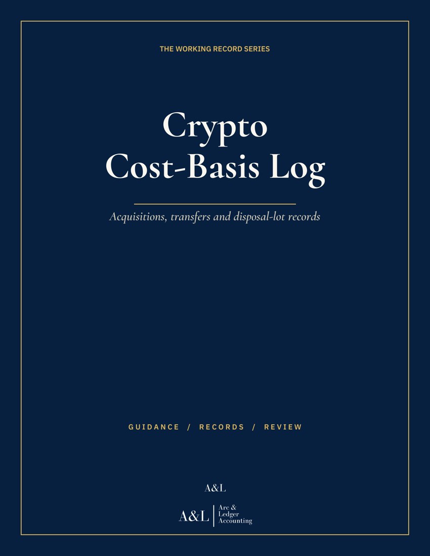 Crypto Cost-Basis Log front cover