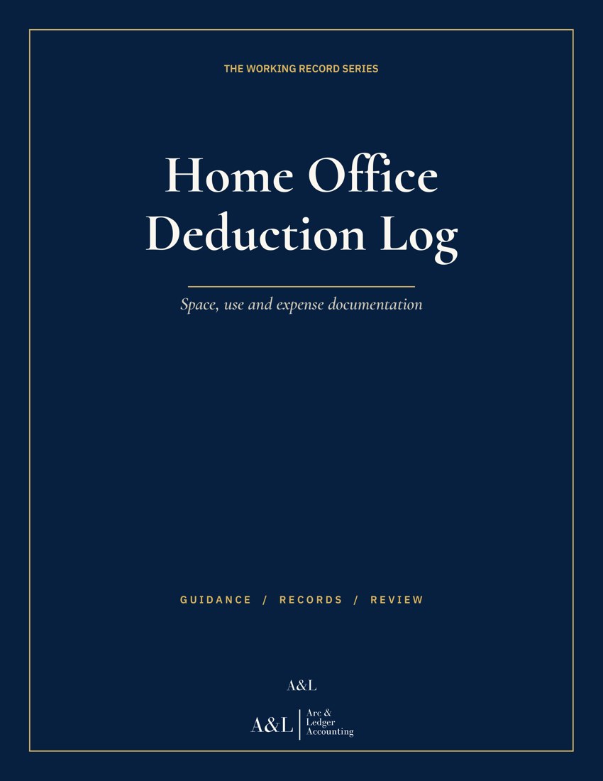 Home Office Deduction Log front cover