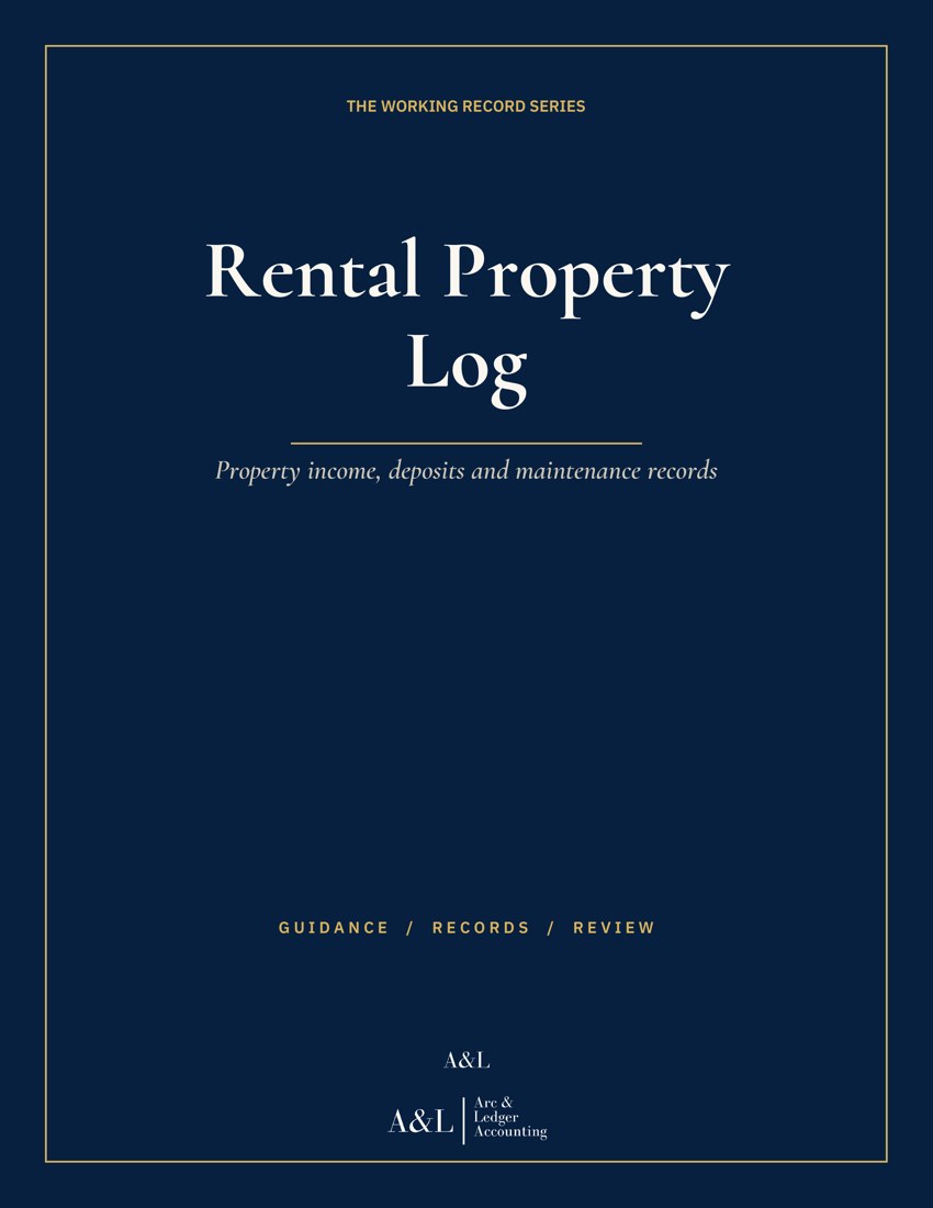 Rental Property Log front cover